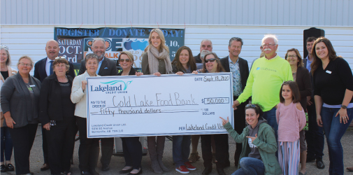 Lakeland donates $50,000 to the Cold Lake Food Bank